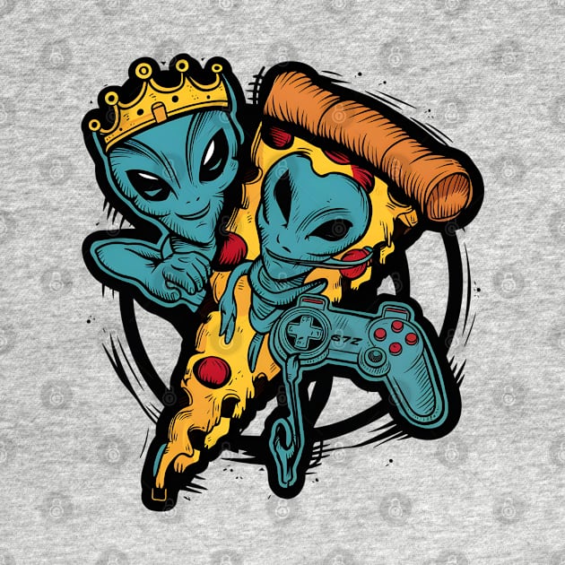 Alien Pizza by Inktopolis